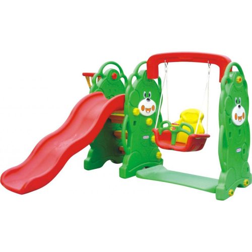 زحليقة الدب مع ارجوحة و طوق كرة سلة