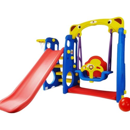 زحليقة 3 في 1 مع ارجوحة وطوق كرة سلة