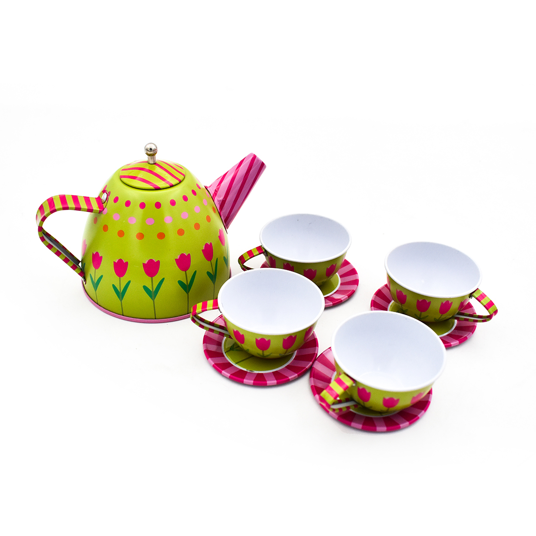 مجموعة حفلة الشاي بألوان زاهية - الصورة 6