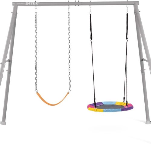 مجموعة من أرجوحتين على شكل صحن ومقعد متأرجح من انتيكس