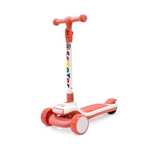 سكوتر بعجلات مضيئة مع مقبض قابل للتعديل