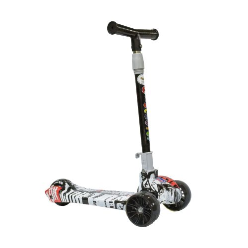 سكوتر ثلاثي بعجلات مضيئة ومقبض قابل للتعديل