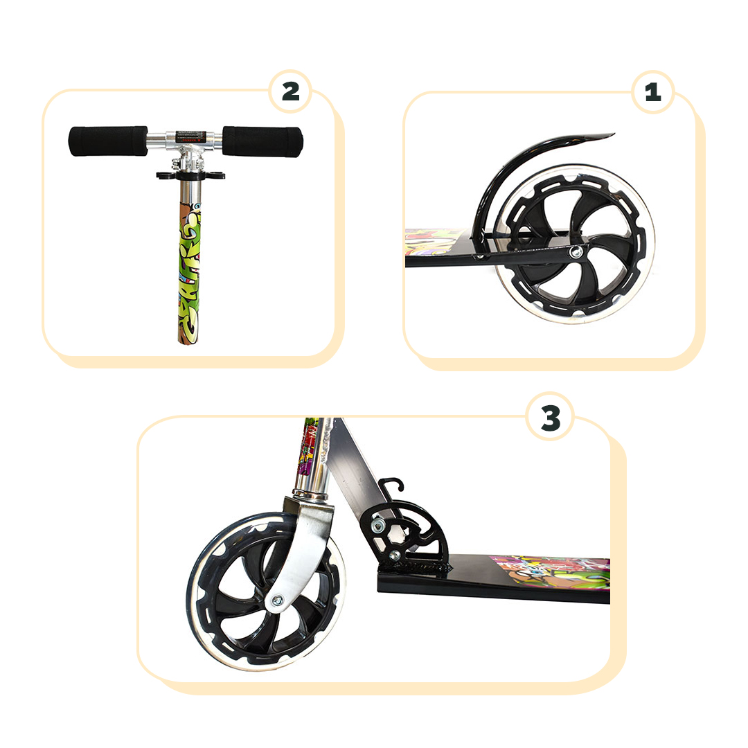 سكوتر قابل للطي مع عجلتين مقاس 200 ملم - الصورة 3