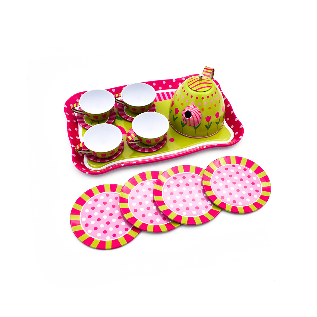 مجموعة حفلة الشاي بألوان زاهية - الصورة 9