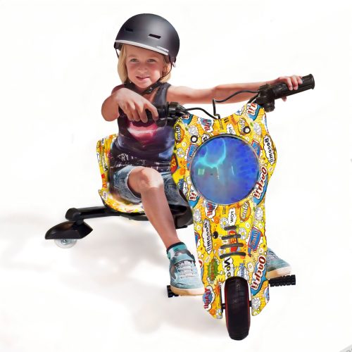 سكوتر دريفت كهربائي مع خوذة وحماية