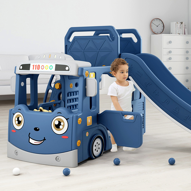 زحليقة علي شكل سيارة مع طوق كرة سلة من بيبي لوف - ازرق - الصورة 3