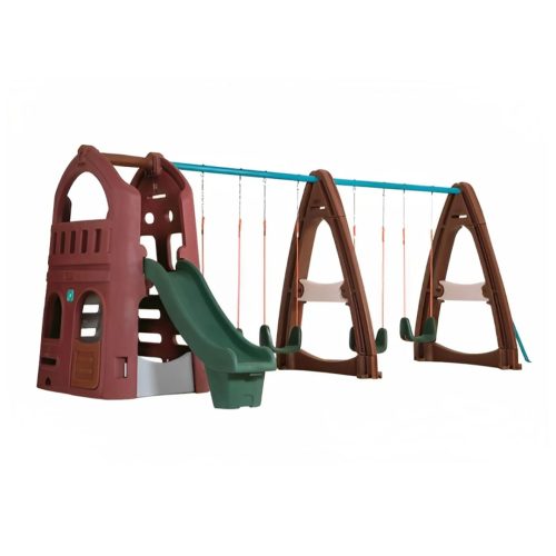 مرجيحة مزدوجة وزحليقة بلاستكية من ليرادو